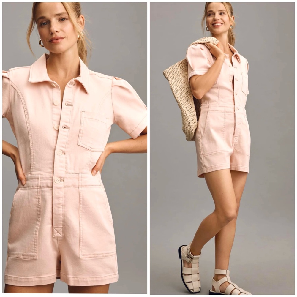 Anthropologie Kit Utility Romper - Pink
